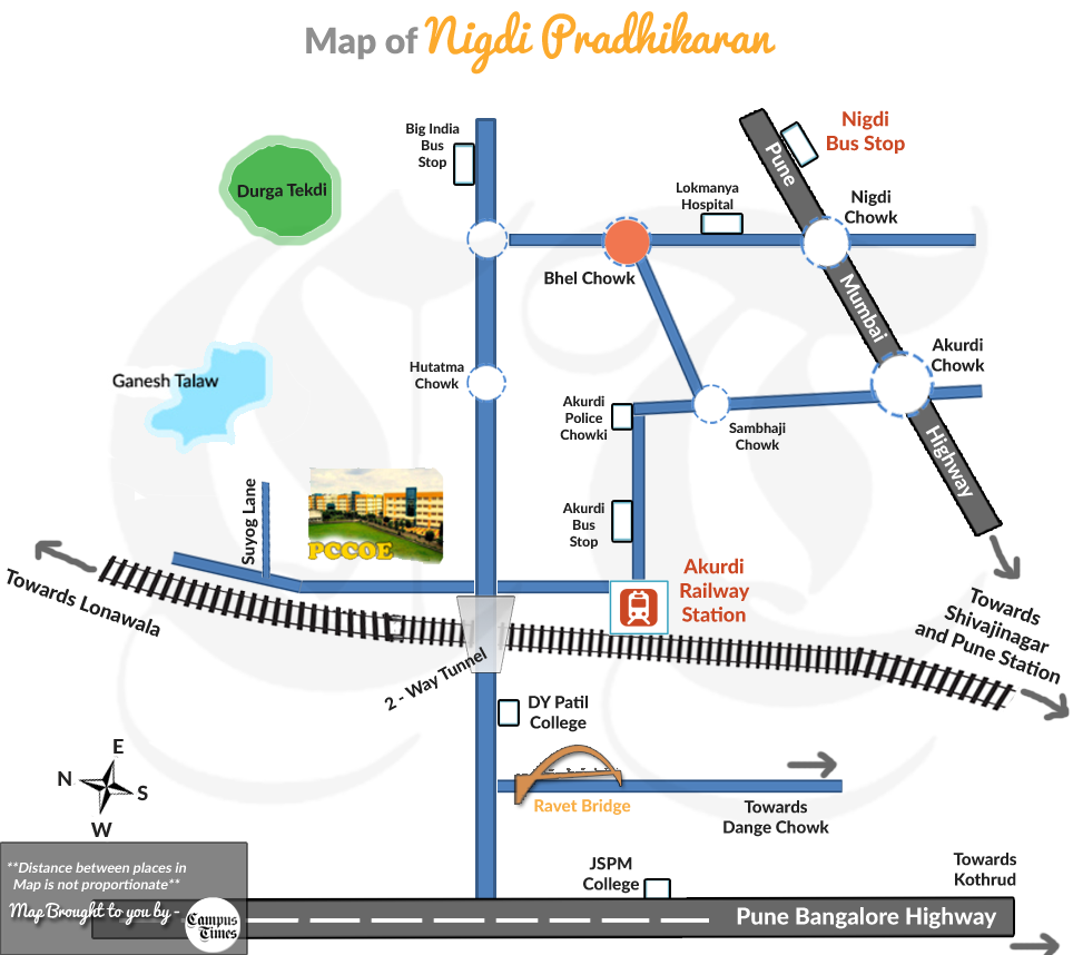 Map-of-PCCOE-ravet-bridge-nigdi-pradhikaran-area