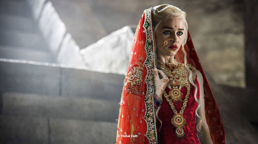Indian-Makeover-of-Game-of-Thrones-Daenerys-Targaryen-as-an-Indian-Bride