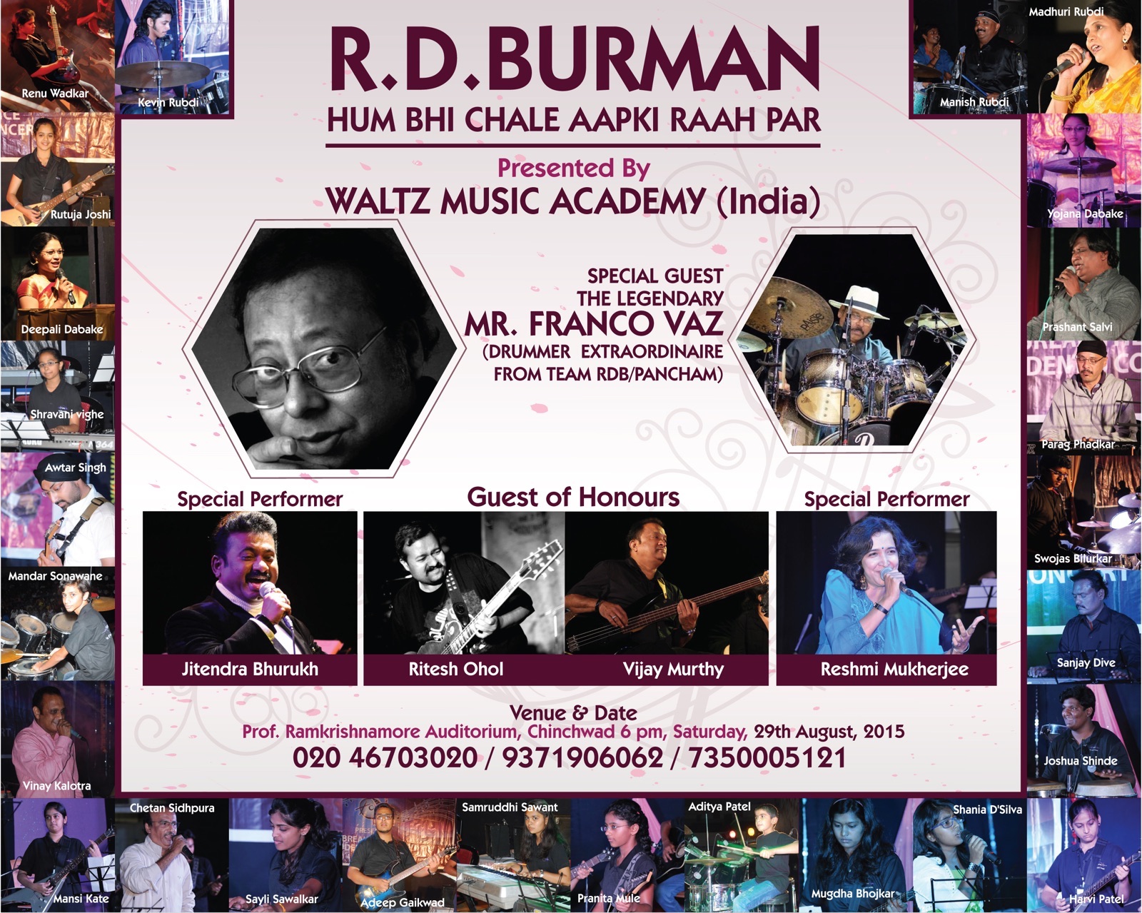 RD Burman concert pune Chinchwad waltz music academy