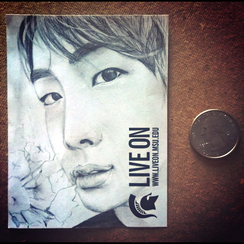 Pencil Sketch of Kim Seokjin Korea