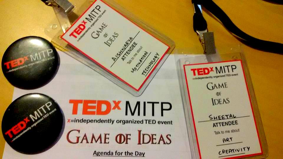 Tedx mitp kothrud id cards