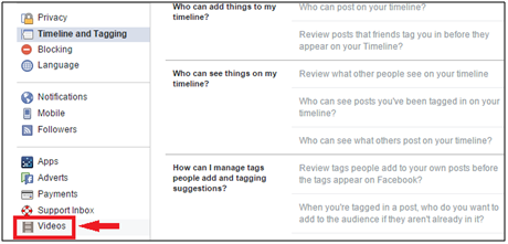 Video Settings on Facebook