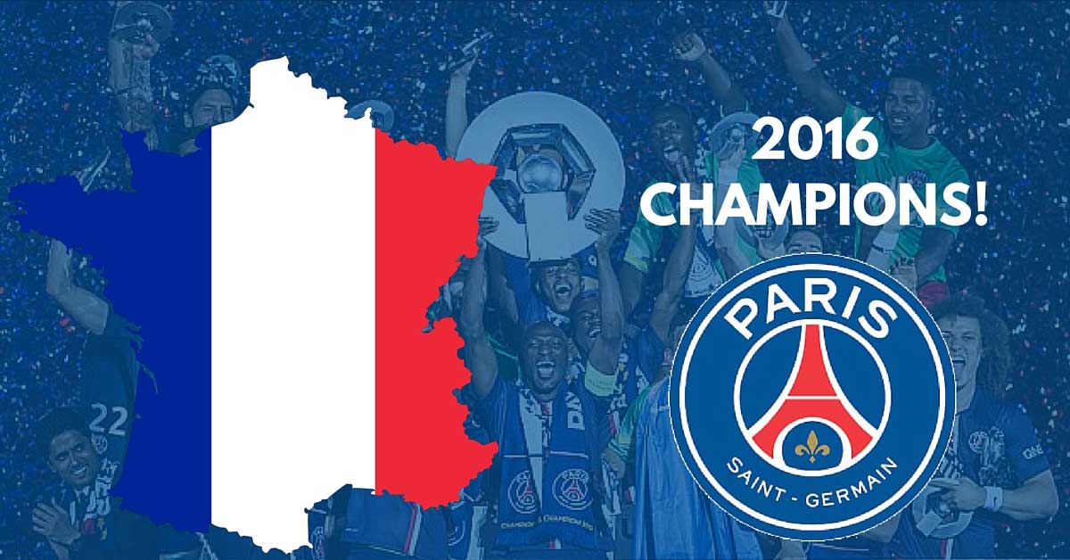 paris saint germain france ligue 1 champions 2016