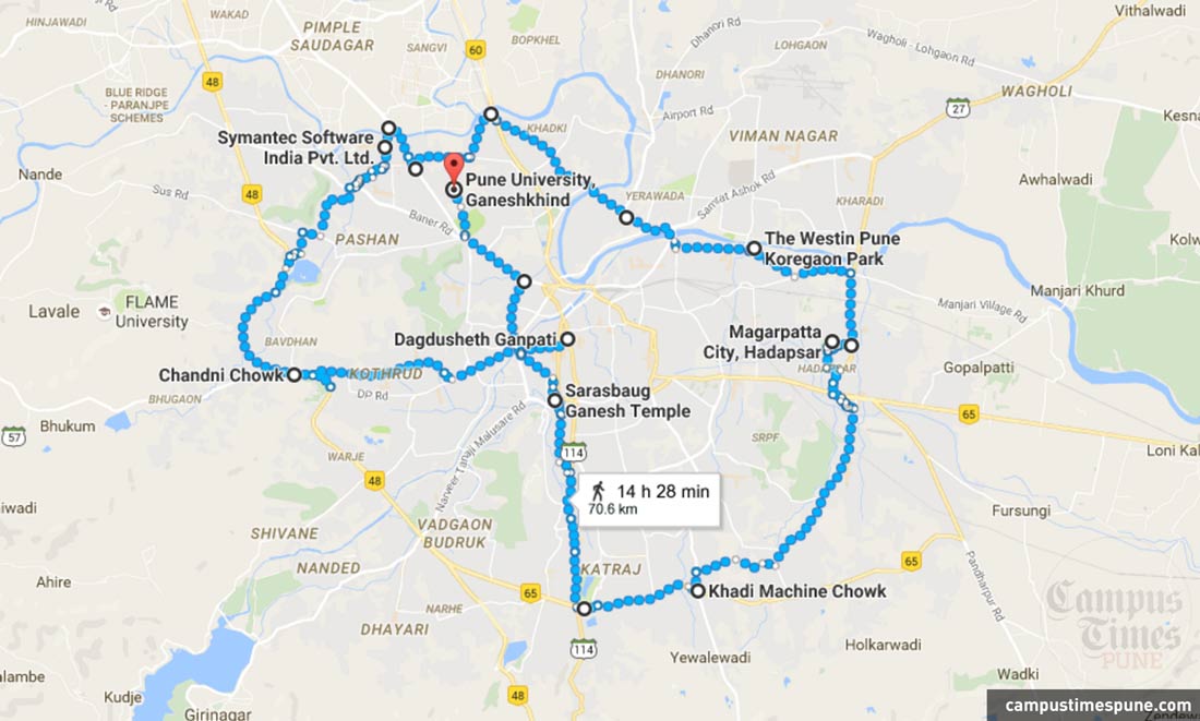 MKR-Event-70km-Walk-Pune-Route