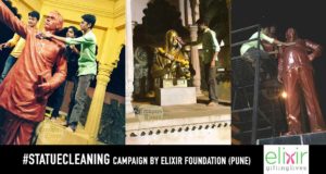 Statue-Cleaning-Campaign-Elixir-Foundation-Pune