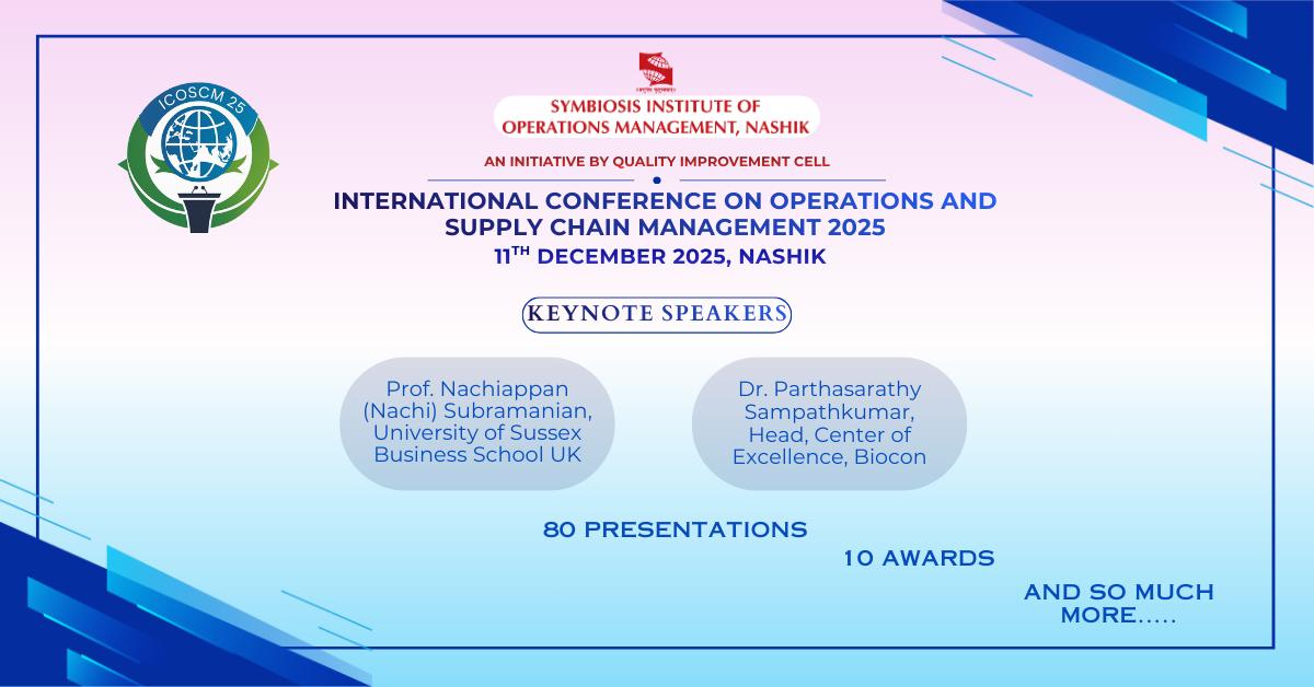 International Conference on Operations and Supply Chain Management