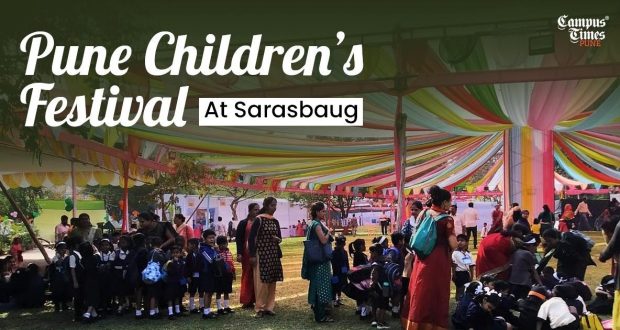 Children enjoying activities at Pune Children’s Festival at Sarasbaug