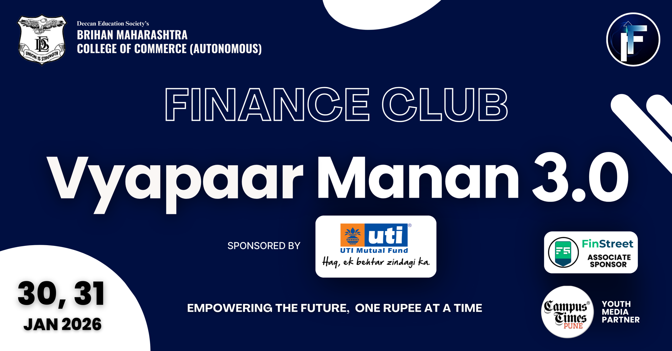 Students participating in Vyapaar Manan 3.0 finance event at BMCC Pune