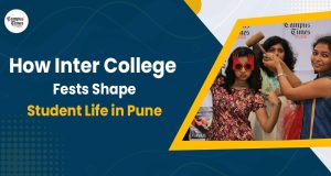 Students enjoying an inter college fest event in Pune