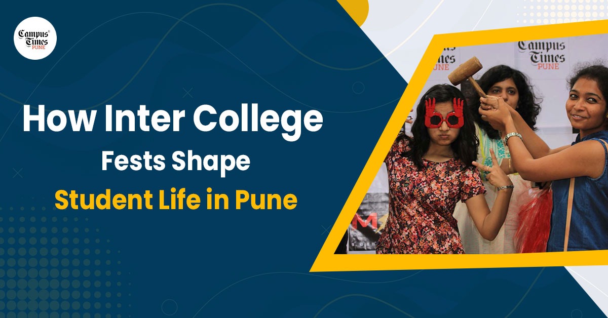 Students enjoying an inter college fest event in Pune