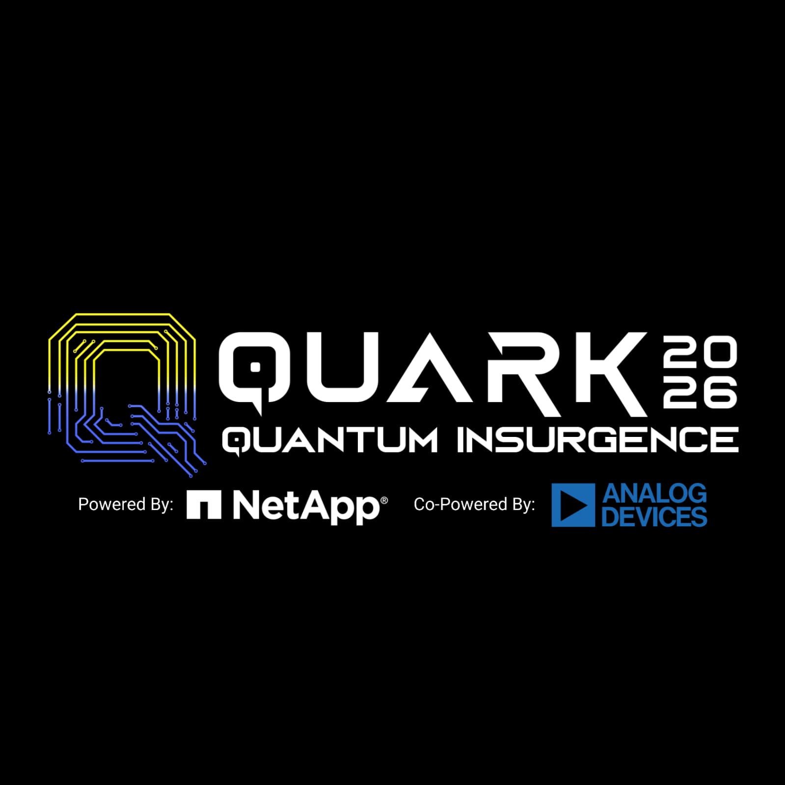 QUARK 2026 Quantum Insurgence theme poster at BITS Pilani Goa Campus