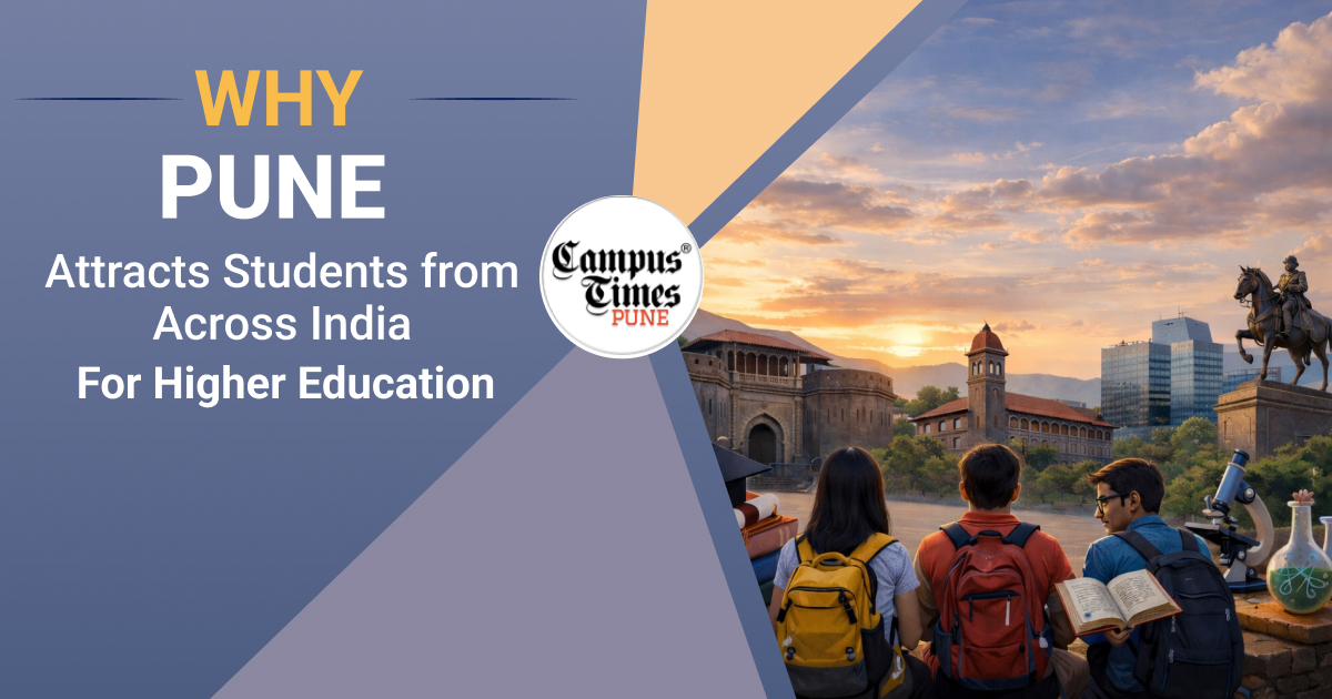 Students from different parts of India studying and interacting on college campuses in Pune